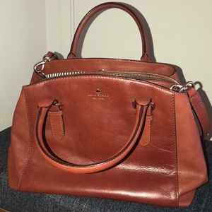 Kate Spade Brighton Park Brown Leather Satchel
